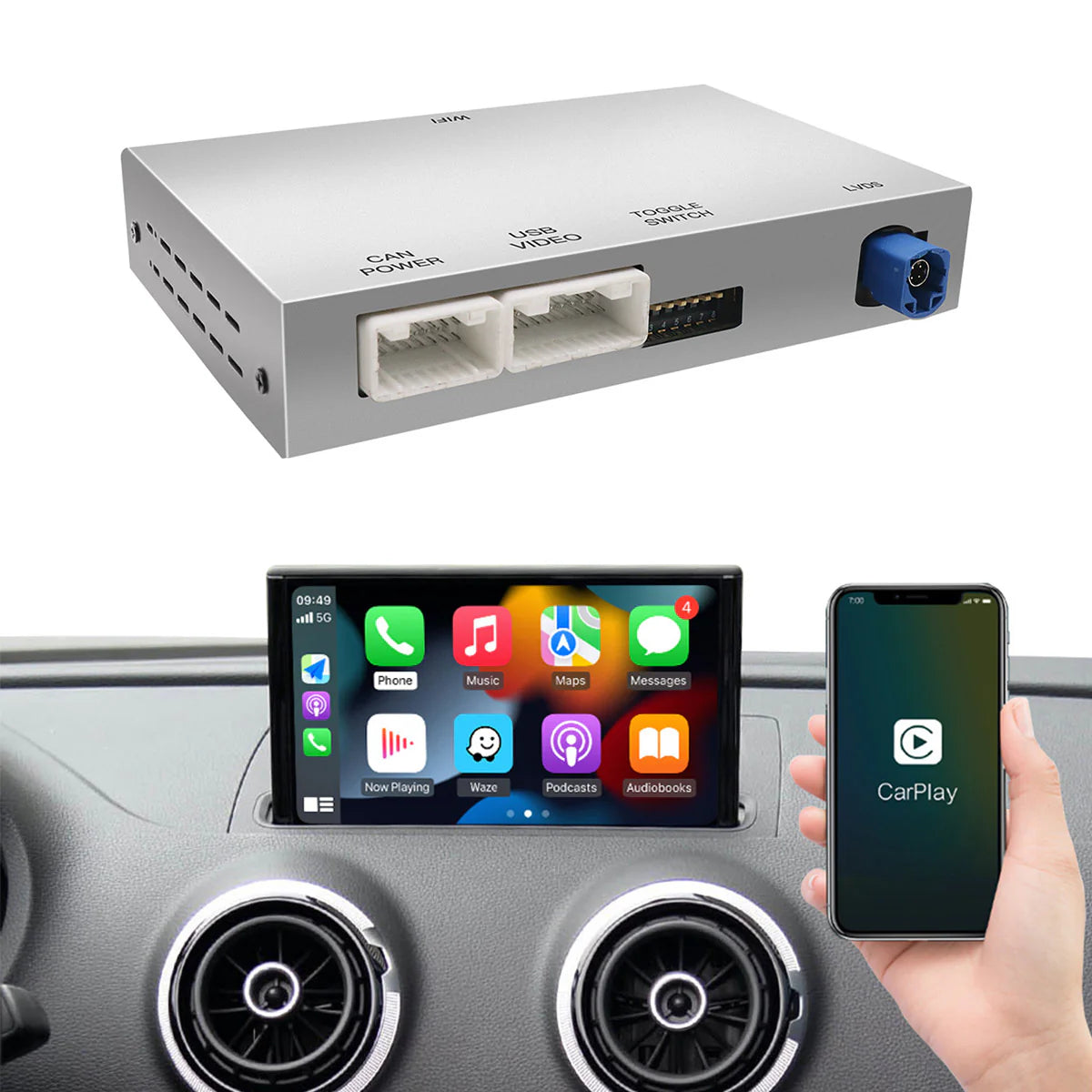 Interfaz Apple CarPlay | Android Auto Para Audi MIB/MIB2 (incluye instalación)