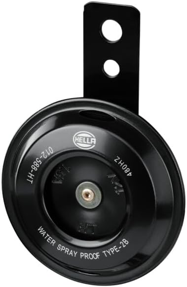 Kit de Bocinas de disco Hella Negra de 12V (para motocicletas)