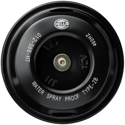 Bocina de disco Hella Negra de 12V (para motocicletas)