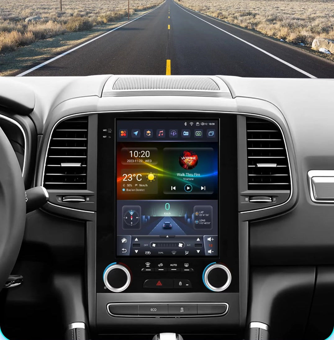 Radio Android OEM tipo Tesla para Renault Koleos