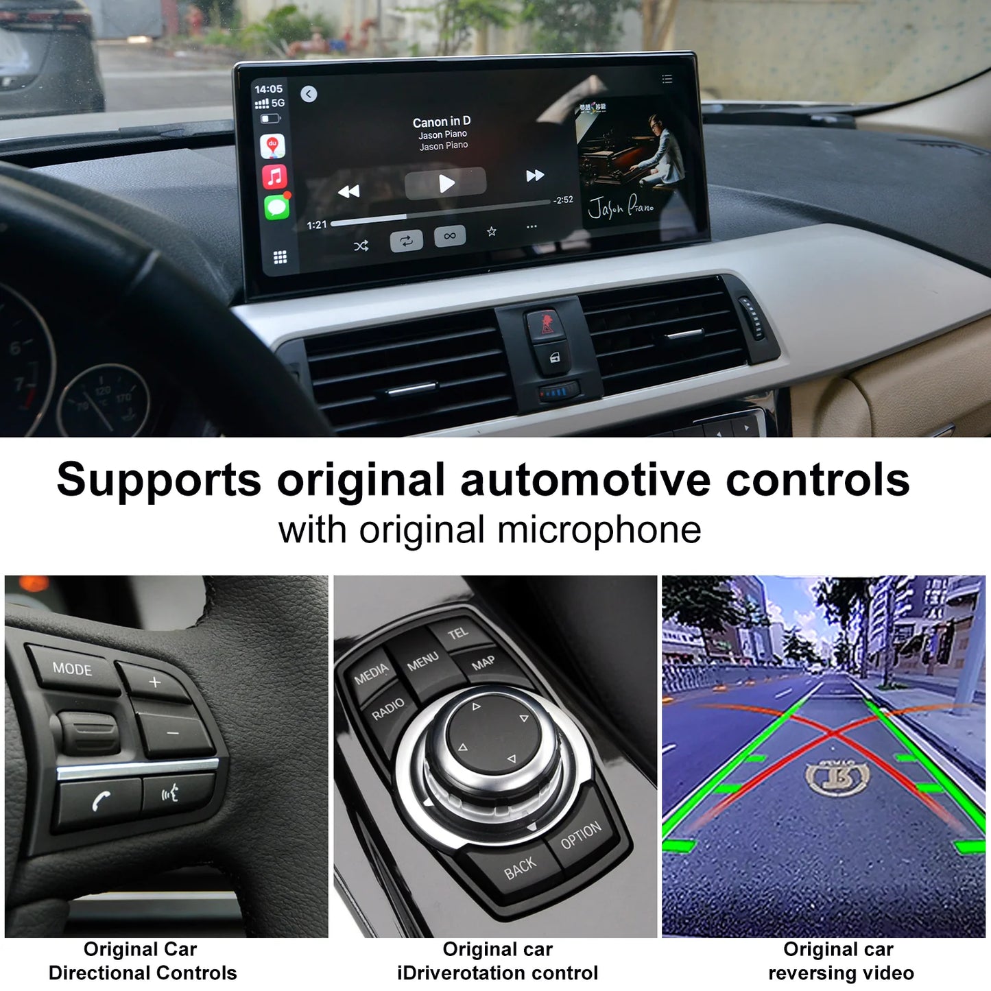 Radio OEM Linux para BMW F30/F31/F32/F33/F34/F35 NBT GYP CONNECT de 12.3" | Apple CarPlay / Android Auto