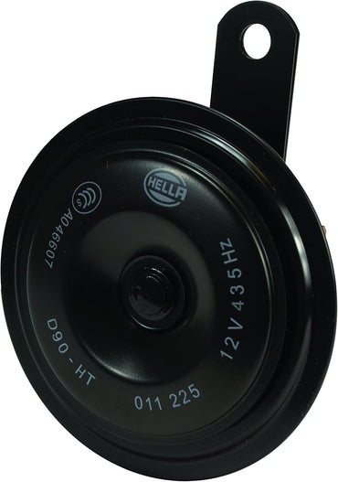 Bocina de disco Hella Negra de 12V (Universal Fit/Single Blister Pack)