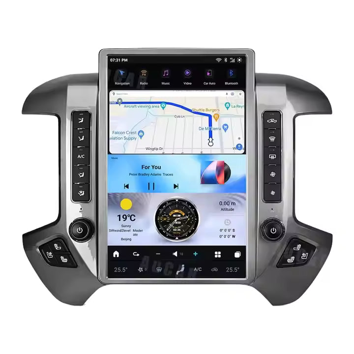 Radio Android Chevrolet Silverado 2014-2020 tipo Tesla 14.5" | Apple CarPlay / Android Auto