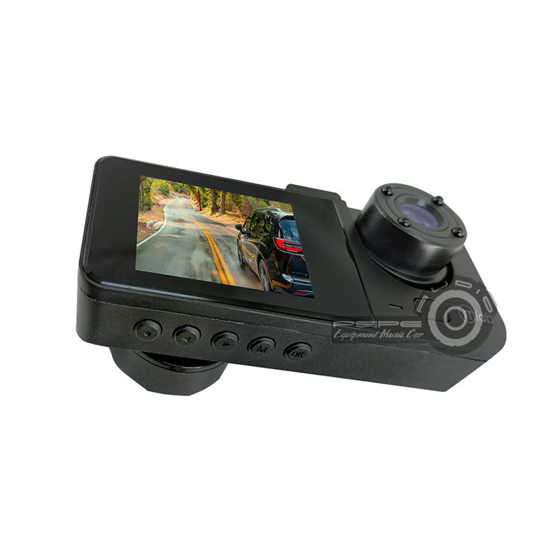 Cámara MLAB DashCam DVR FHD, 3 Cámaras Frontal 1080p/ Interior 720p / Trasero 720p