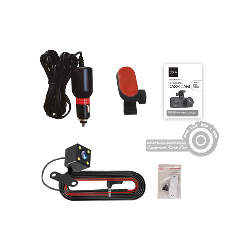 Cámara MLAB DashCam DVR FHD, 3 Cámaras Frontal 1080p/ Interior 720p / Trasero 720p