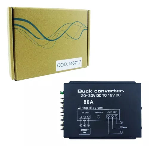 Conversor de voltaje para camiones 24V a 12V | 80A