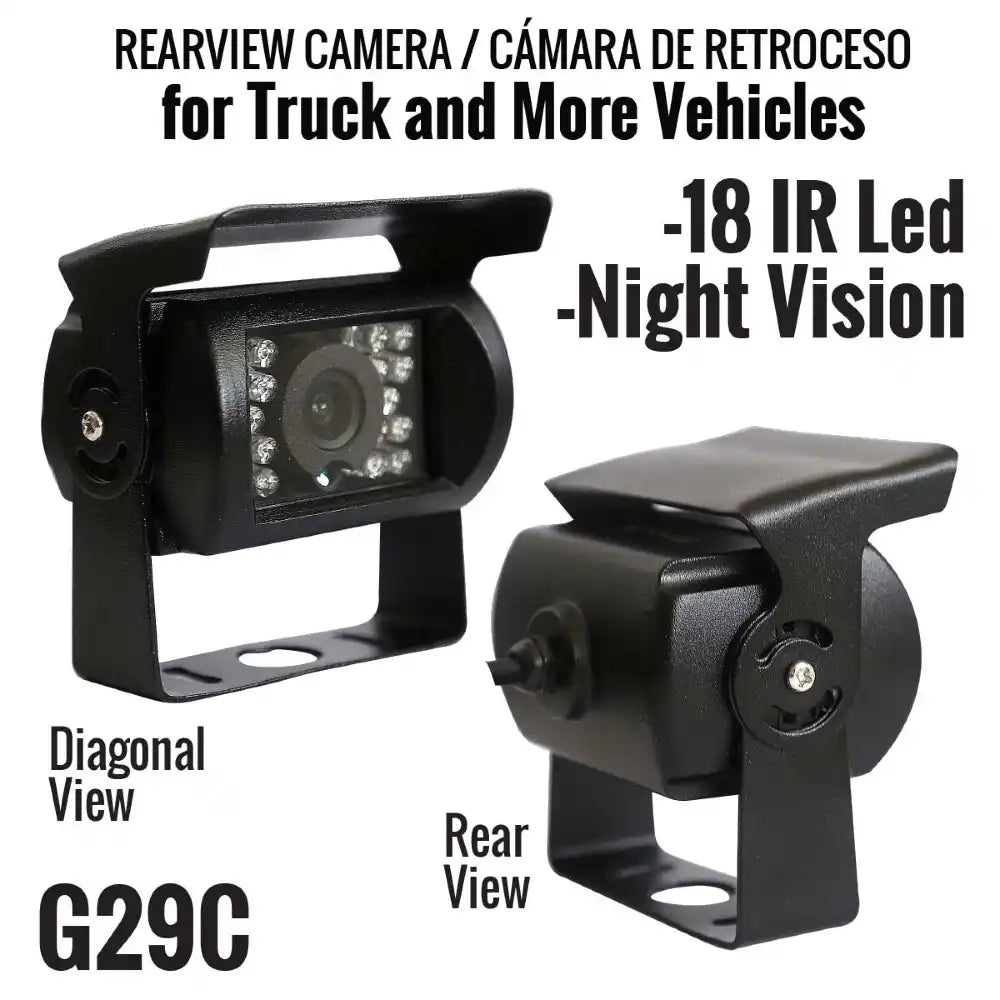 Monitor LCD de 7" + 1 Cámara de retroceso con visión nocturna para Camión/Bus