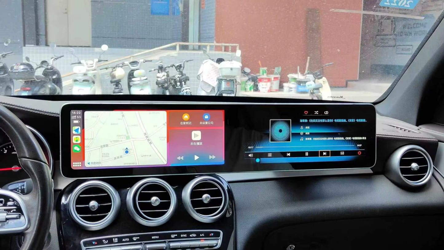 Radio Android OEM Mercedes-Benz | NTG5.0/5.5/6.0 | Clase C, GLC 2015-2024 | Dual Screen 12,3” + 12,3” | Apple CarPlay / Android Auto