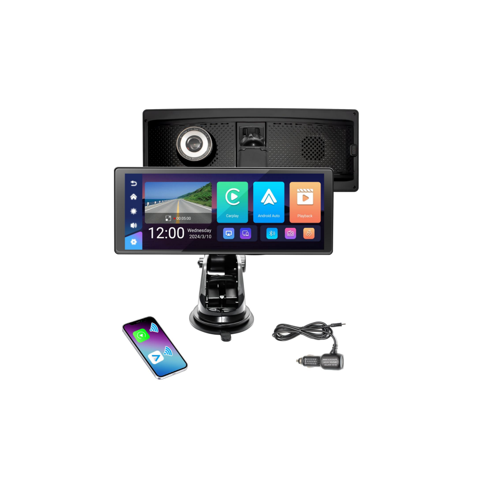 Radio portátil 903D de 10.26" | Apple CarPlay / Android Auto