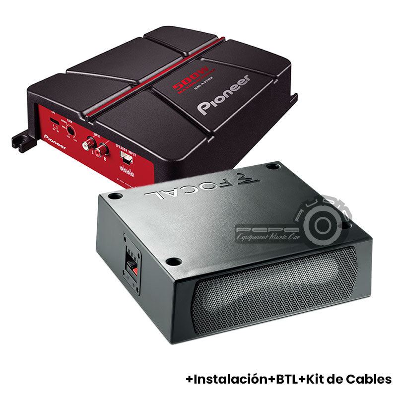 Promo Focal TWIN: Sub + Amplificador (incluye instalación)