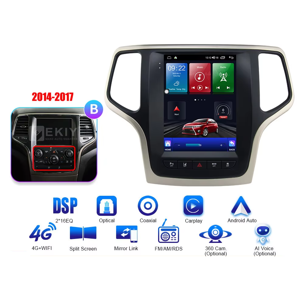 Radio OEM Android Jeep Grand Cherokee 2014-2017 | Apple CarPlay / Android Auto