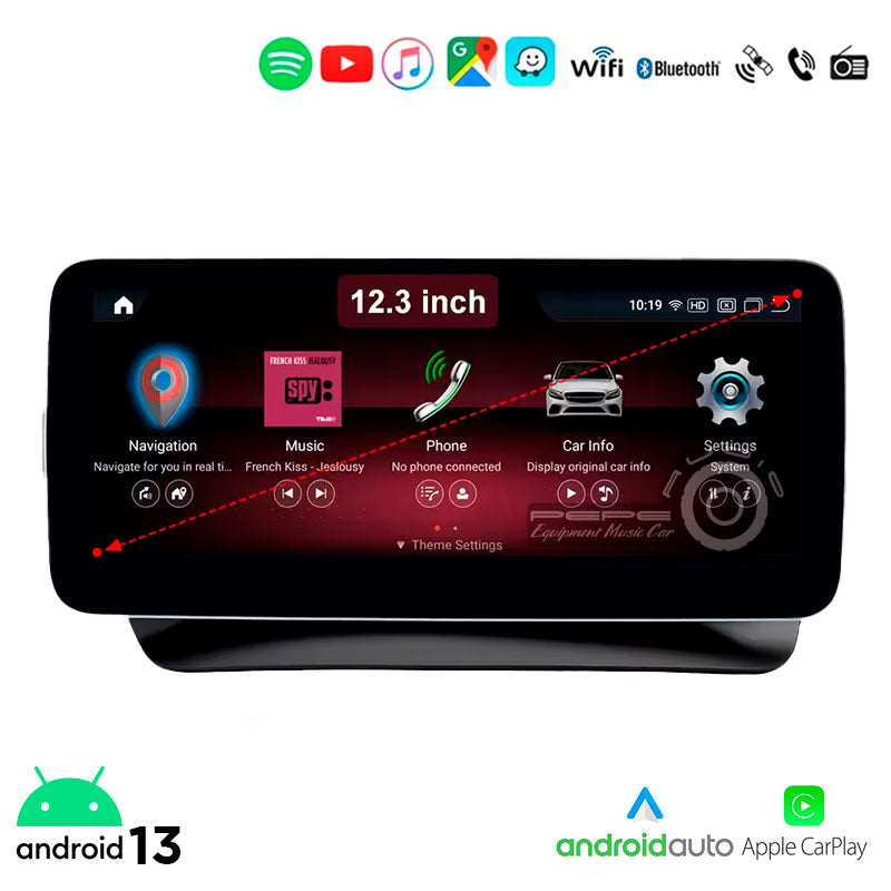 Radio Mercedes Benz Clase B 12.3" Instalada