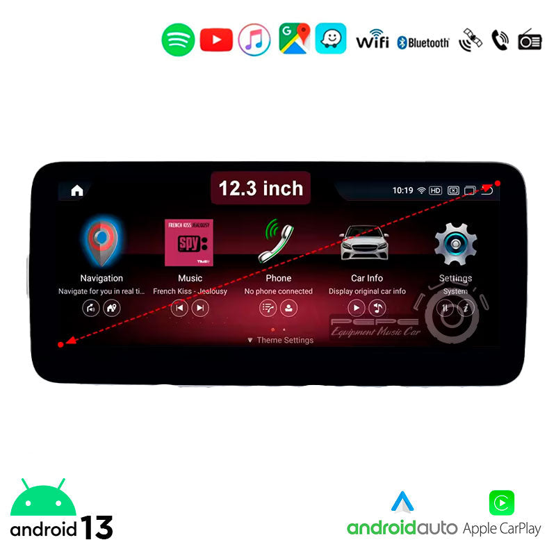 Radio Android Universal GYP CONNECT de 12.3" | Apple CarPlay / Android Auto