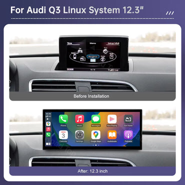 Radio OEM Linux para Audi Q3 RMC 2013-2018 de 12,3" | Apple CarPlay / Android Auto