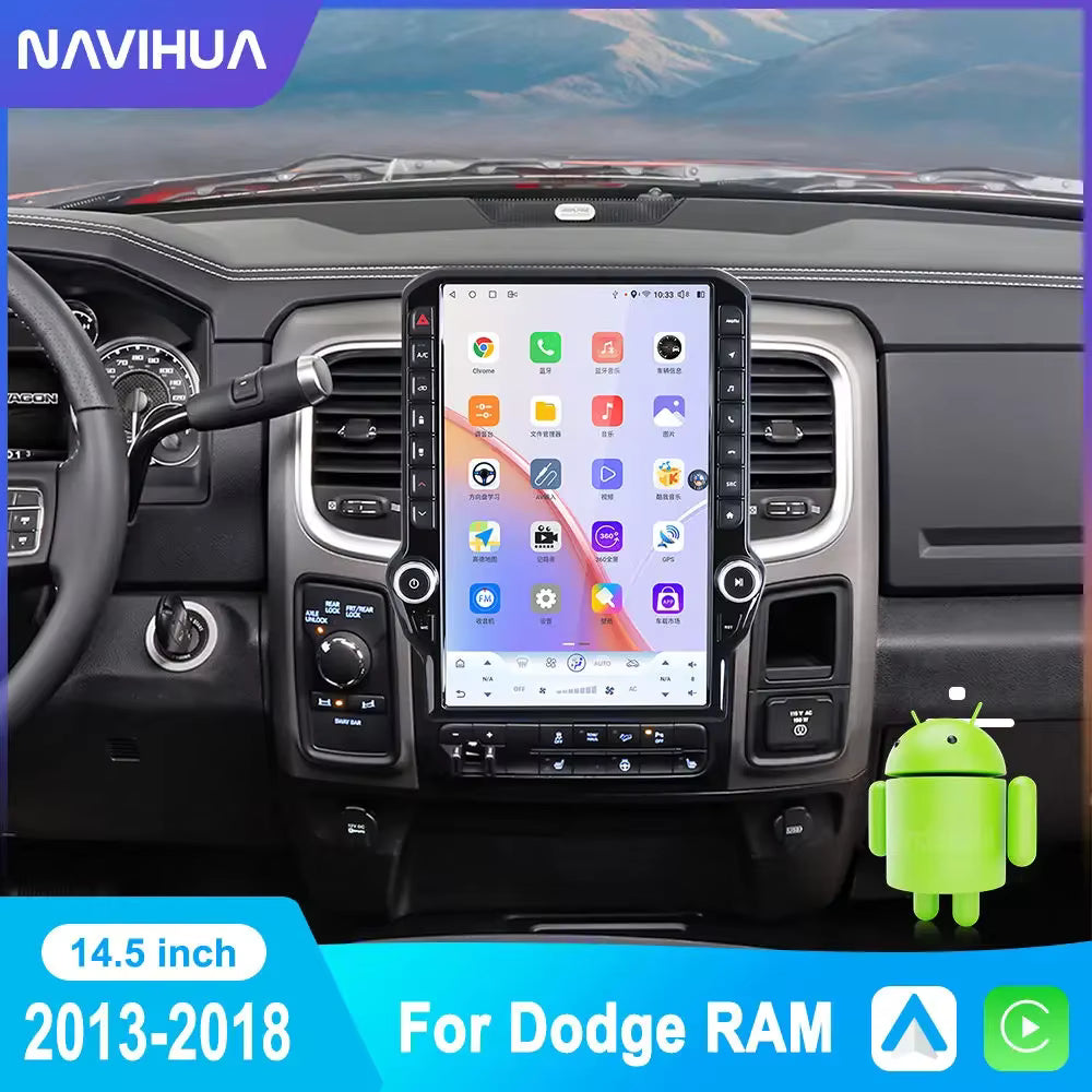 Radio OEM Dodge RAM tipo Tesla 14,5" | Apple CarPlay / Android Auto