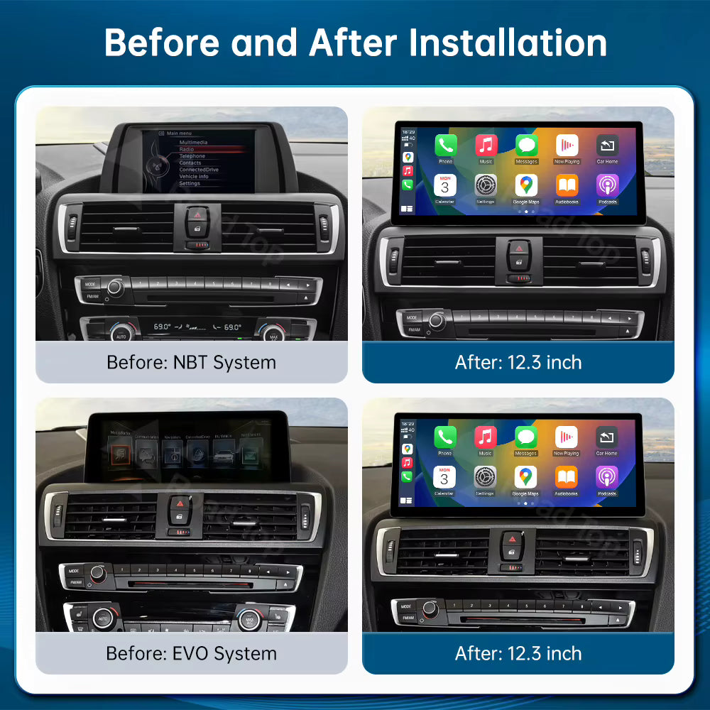Radio Android 12,3" OEM BMW Serie 1 F20 (2013|2019) | Apple CarPlay / Android Auto