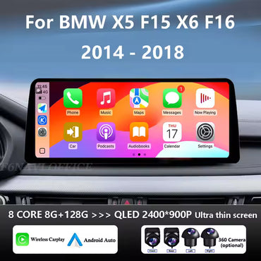 Radio OEM Android para BMW X5/X6 F15/F16 de 12.8" | Apple CarPlay / Android Auto