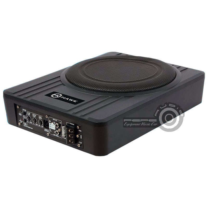 Subwoofer plano activo Hawk 10" HK-10ALN INSTALADO
