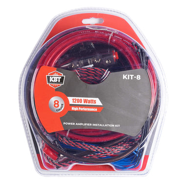 Kit de instalación de amplificador KBT KIT-8 calibre 8 hasta 1200 watts