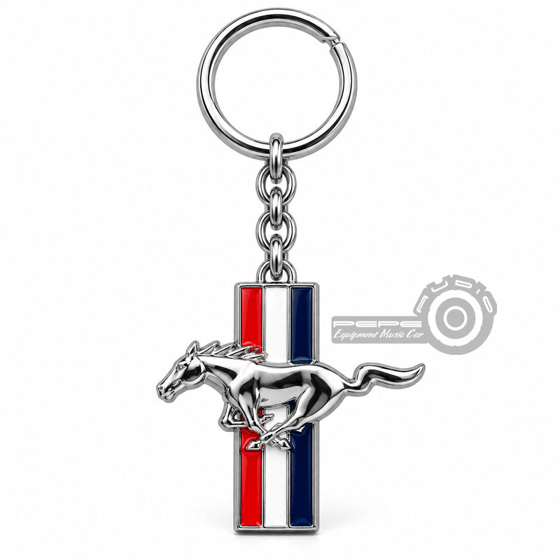 Llavero Mustang tricolor