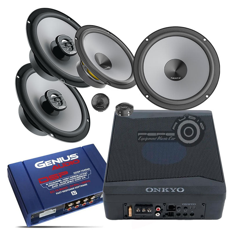 Promo Hertz V2: Componentes + Parlantes + Ampli + Sub (incluye instalación)