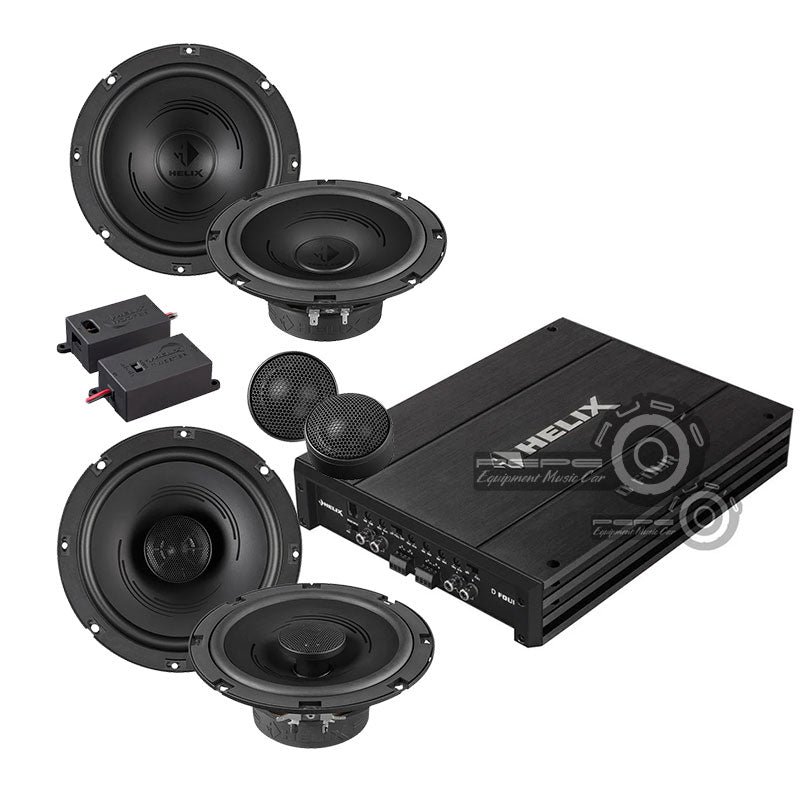 Promoción Helix Ampli 4 CH + Componentes + Parlantes (Instalada)