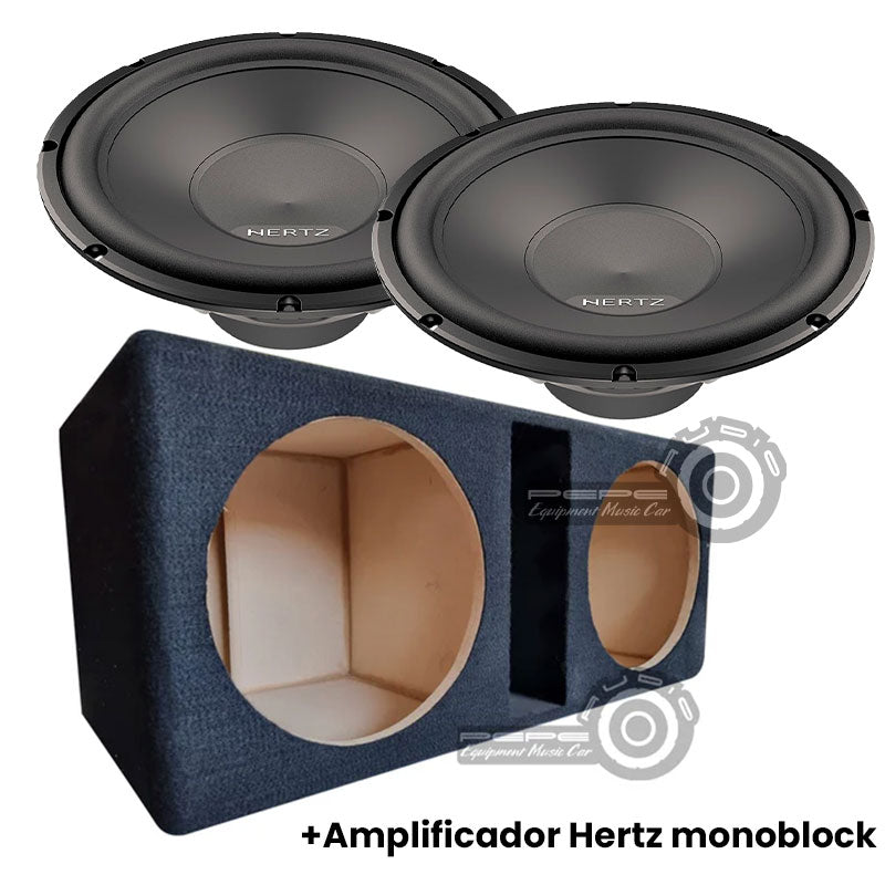 Promo 2 Subwoofers Hertz S 300 S4 + Caja + Instalación