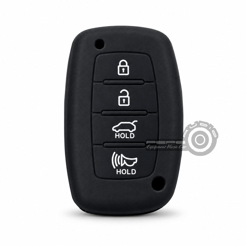 Funda protector de silicona negro 4 botones