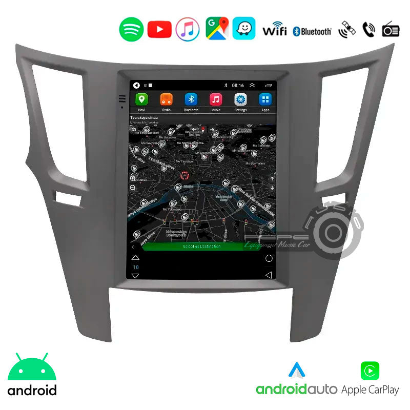 Radio Android Subaru Outback (2010-2014) Instalada