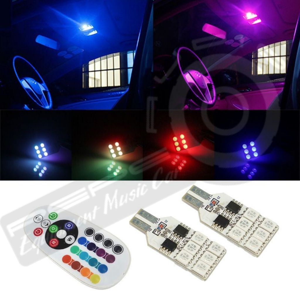 T10 Led Rgb con control remoto