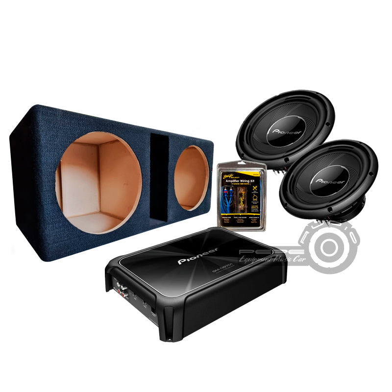 Promo Pioneer Doble Sub 12"+ Ampli Mono 2400W