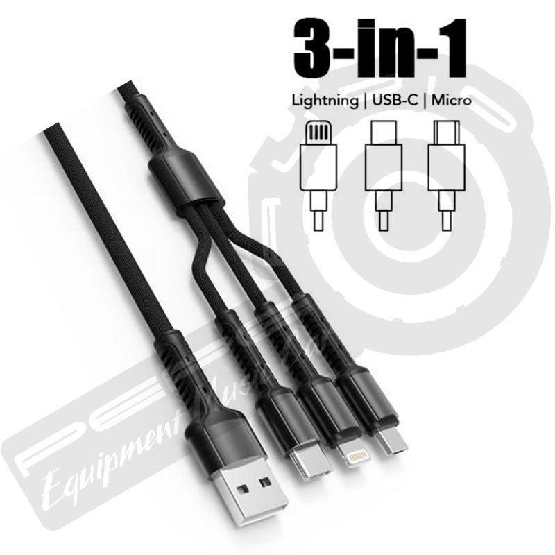 Cable USB 3 en 1 Tipo C/Iphone /Micro USB