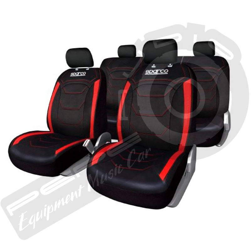 Funda Cubreasiento Universal Tela Sparco Black/Red