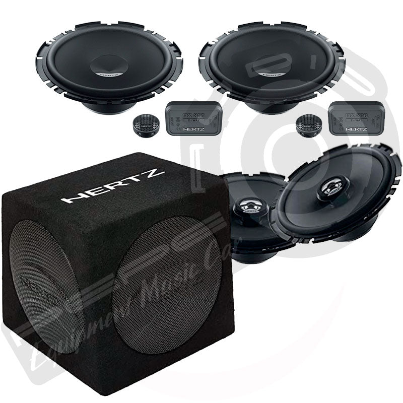 Promo Hertz: Componentes+Parlantes Coaxiales+Subwoofer (Instalado)