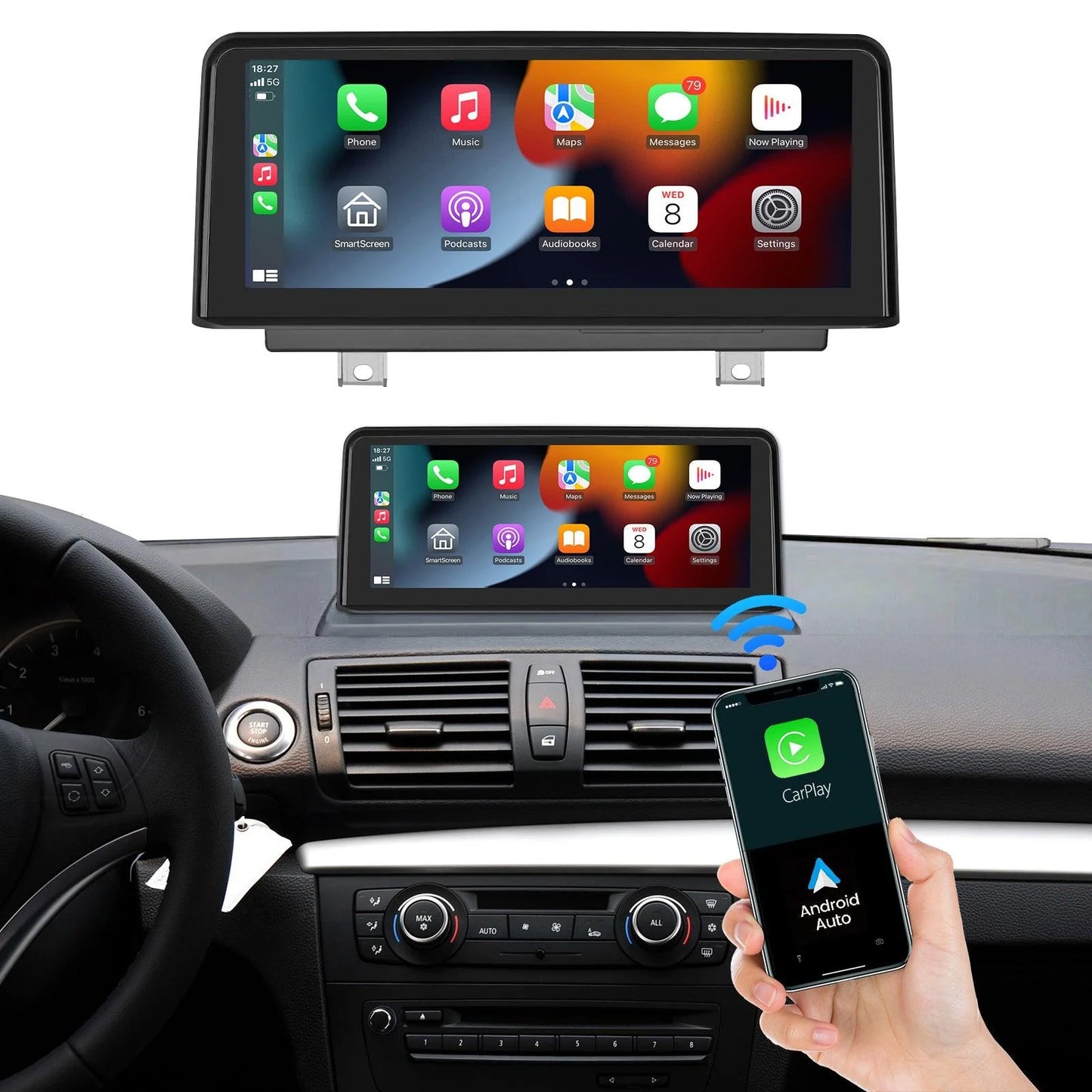 Radio Android OEM BMW Serie 1 E81 10.25" (2004|2012) | Apple CarPlay / Android Auto