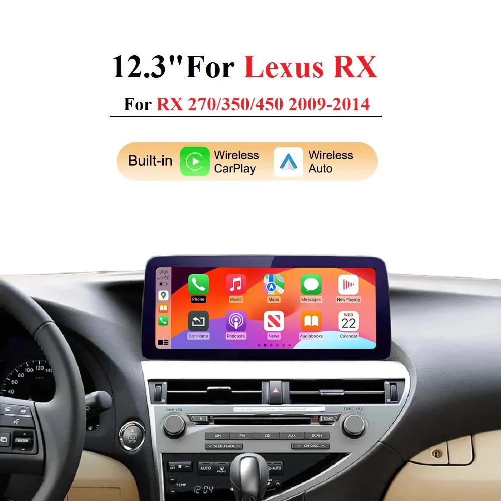 Radio OEM Android Para Lexus RX 2009-2014 GYP CONNECT de 12,3" | Apple CarPlay / Android Auto (incluye instalación)