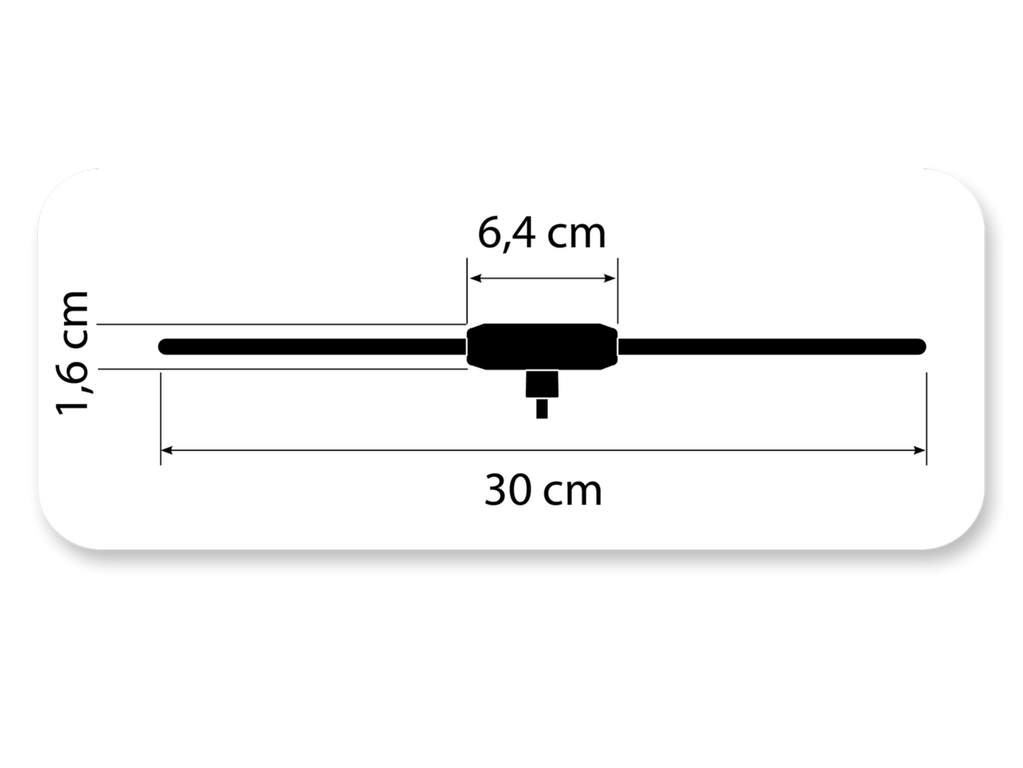 Antena electrónica ACV | AM/FM DIN (macho) 12V externa