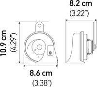 Kit de bocinas Hella BX 12V Doble Negras (ajuste universal)