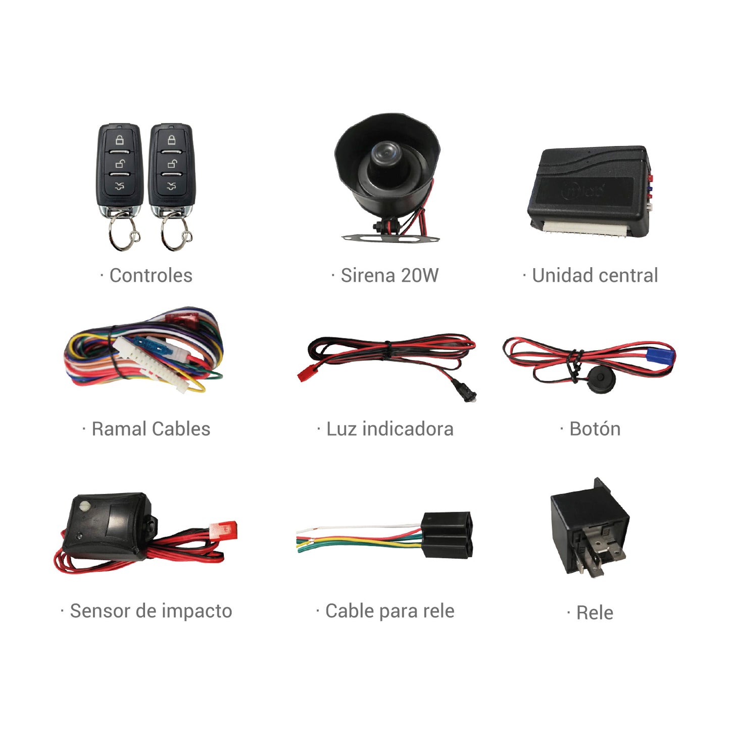 Alarma MLAB Auto Universal con cortacorriente Anti-Robos código variable