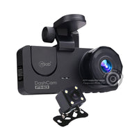 Cámara MLAB DashCam DVR FHD, 3 Cámaras Frontal 1080p/ Interior 720p / Trasero 720p