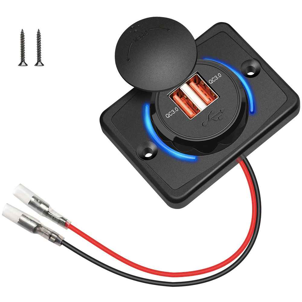 Panel USB Doble QC 3.0