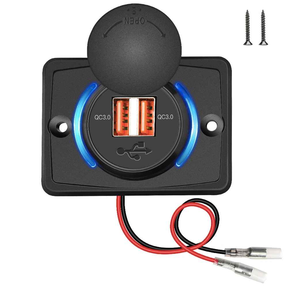 Panel USB Doble QC 3.0