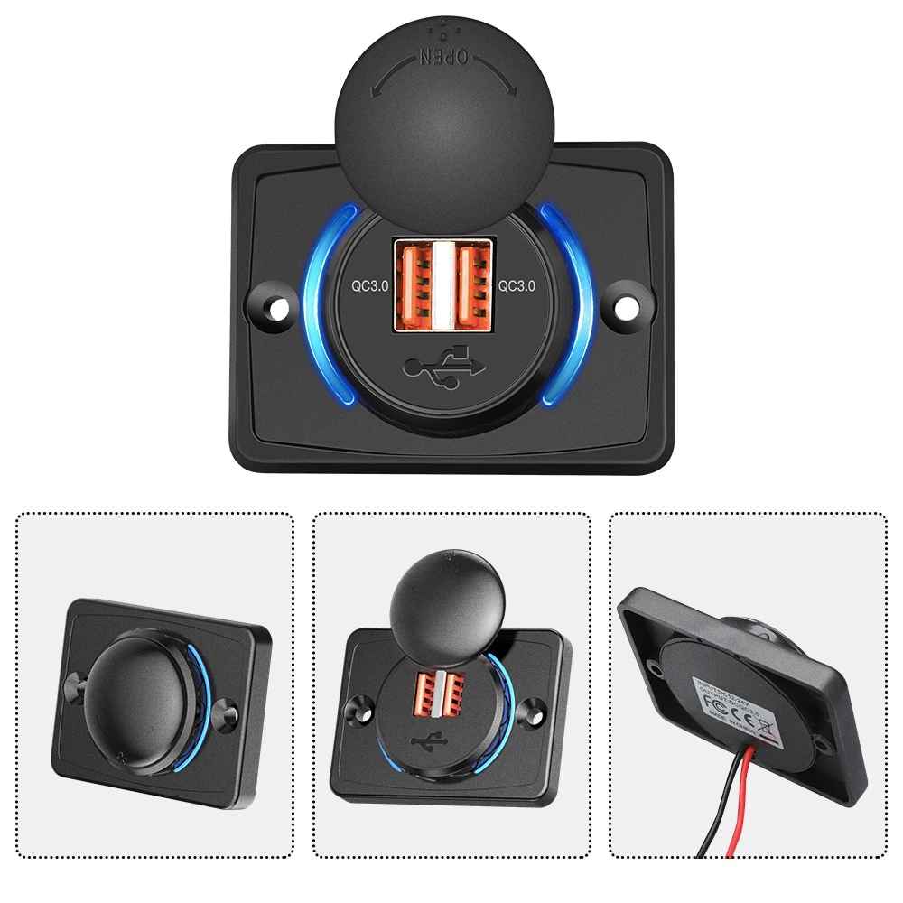 Panel USB Doble QC 3.0