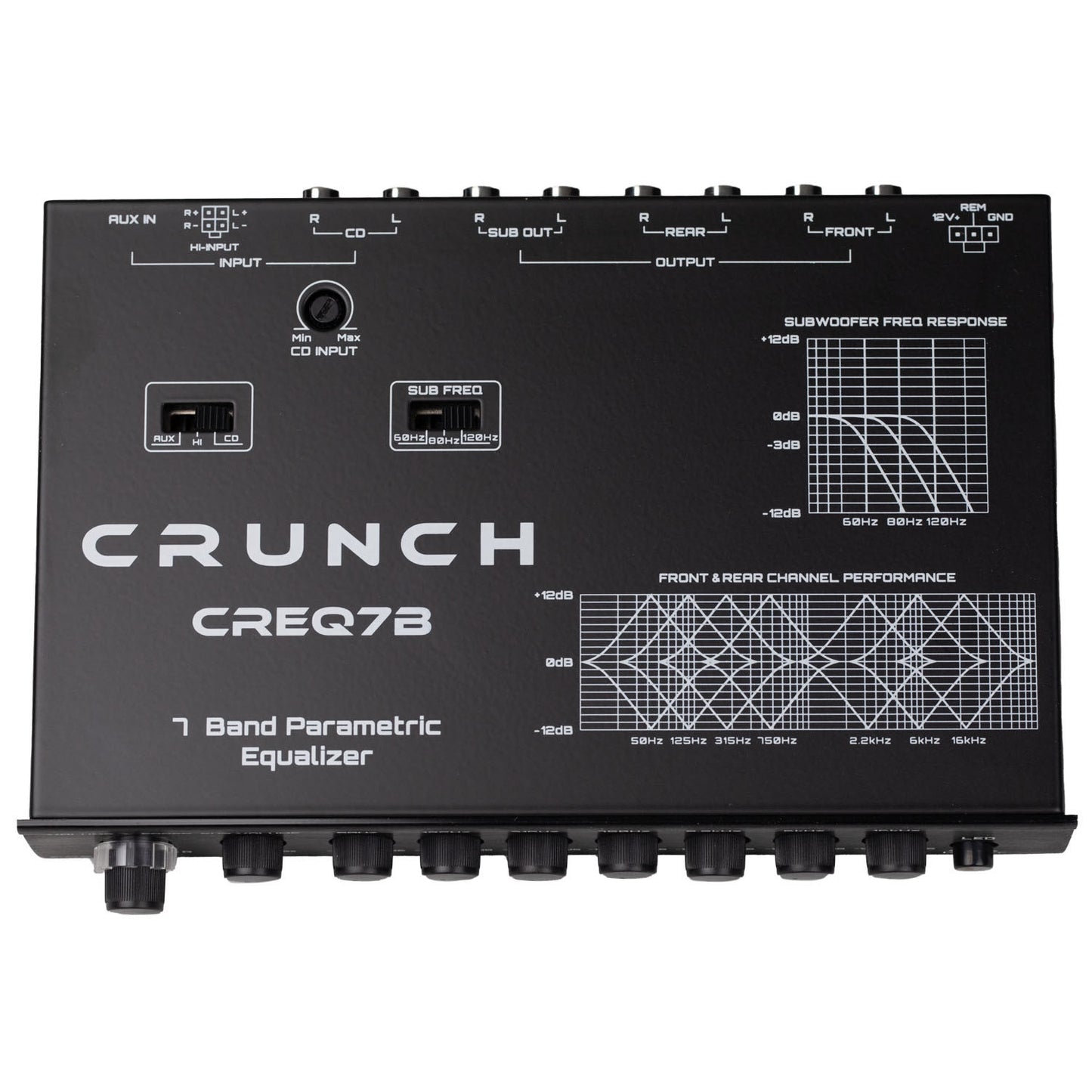Ecualizador paramétrico 7 bandas Crunch CREQ7B