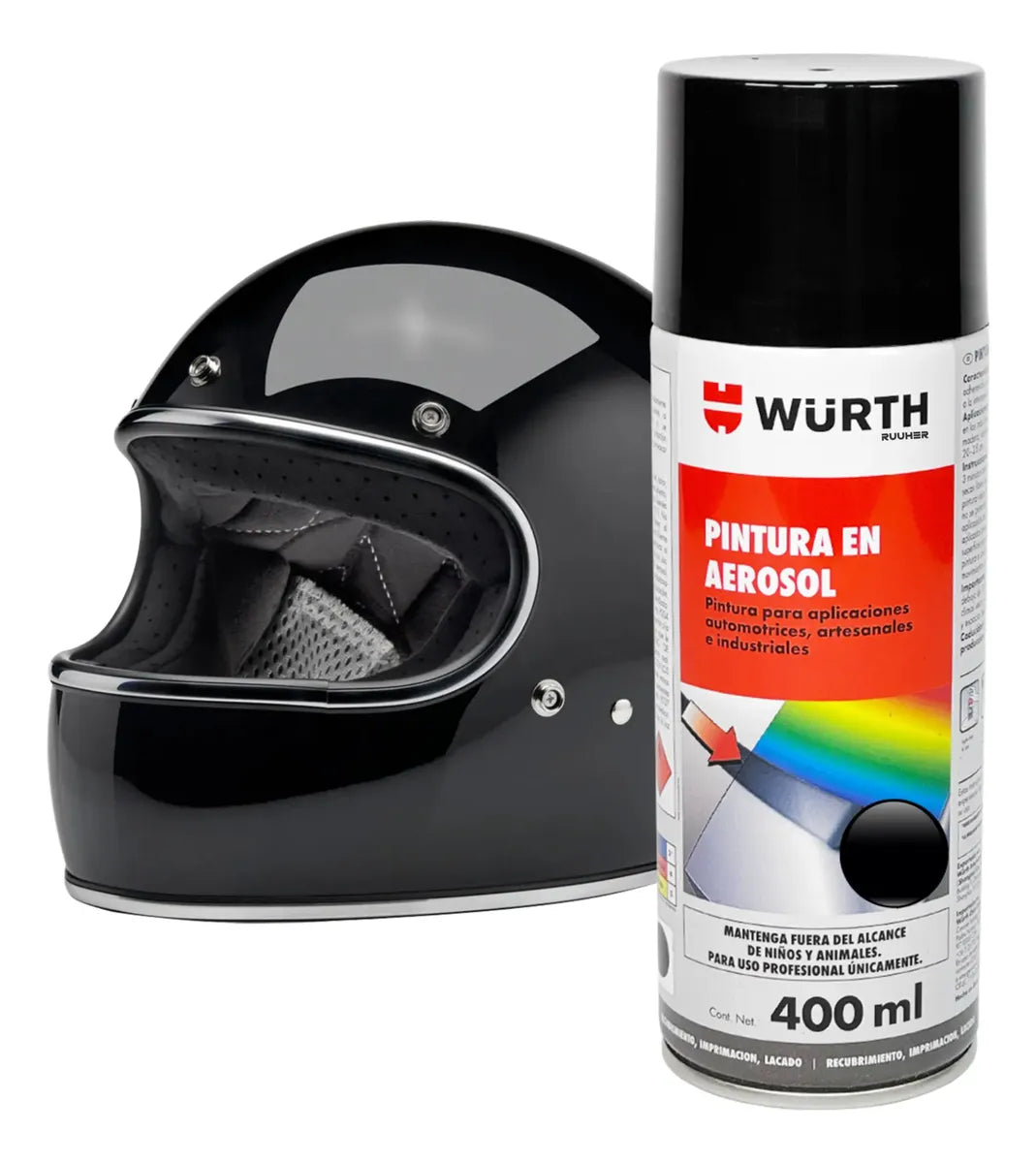 Pintura negra en aerosol Würth 400ml