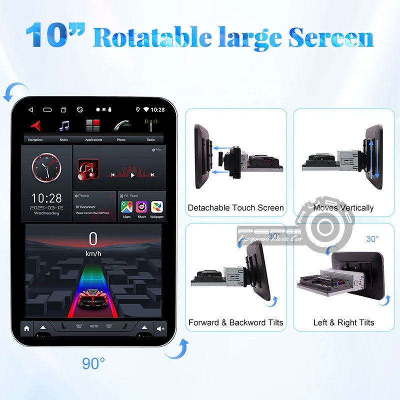Radio Android Rotativa GYP CONNECT JYT-X1000A18MAX de 10" | Apple CarPlay / Android Auto