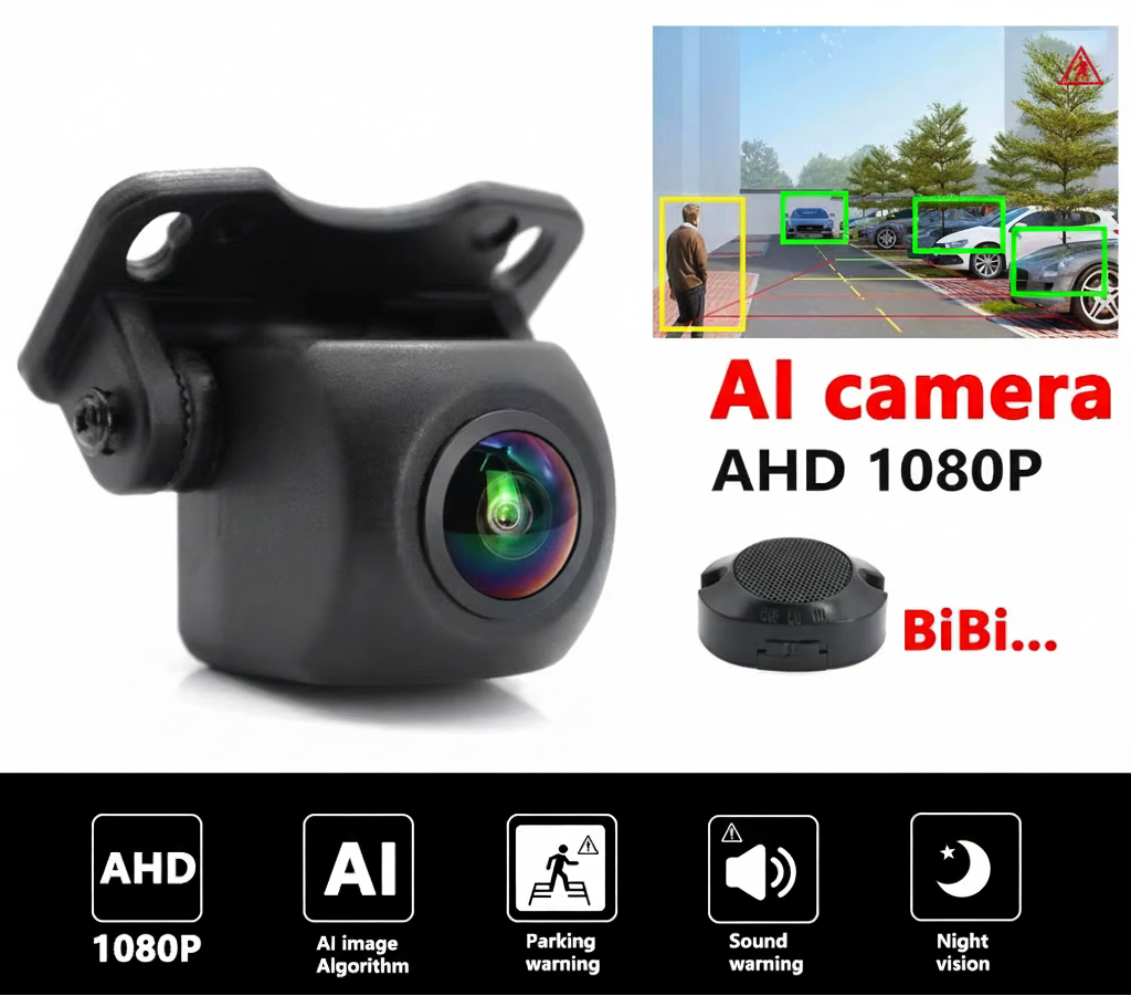 Cámara de Retroceso 1080P HD con Inteligencia Artificial Instalada