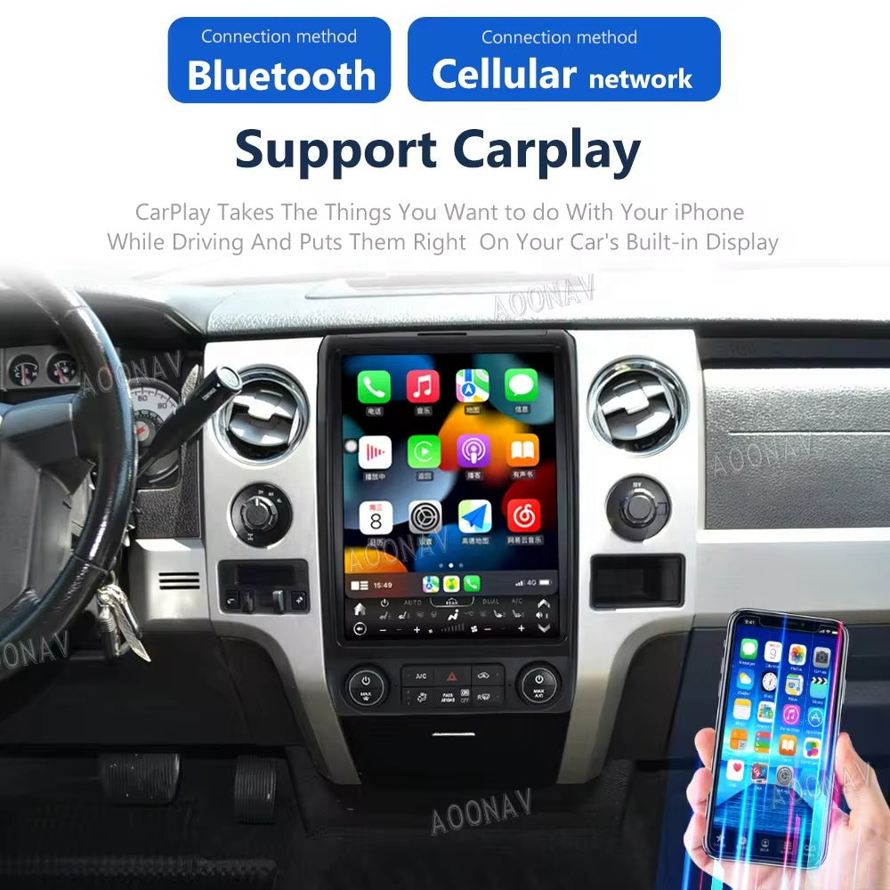 Radio OEM tipo Tesla Ford F150 2013-2014 GYP7862 | Apple CarPlay / Android Auto