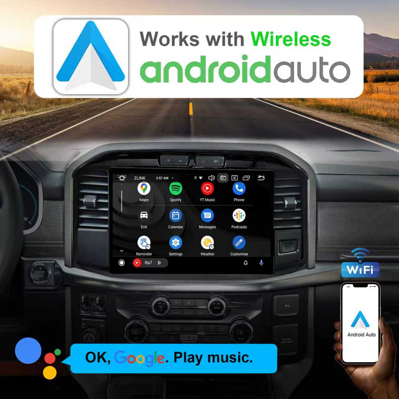 Radio OEM Android Ford F150 XLT 2022-2025  13.1" | Apple CarPlay / Android Auto