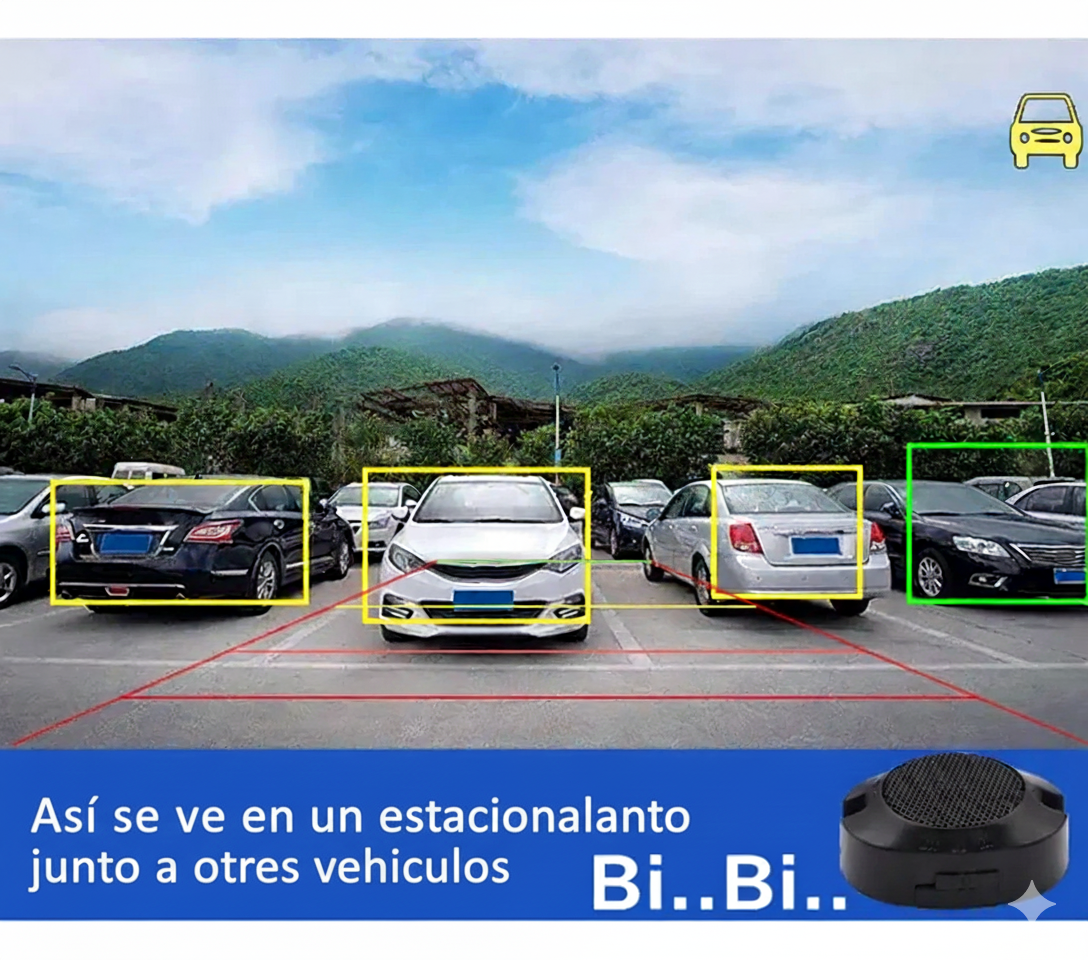 Cámara de Retroceso 1080P HD con Inteligencia Artificial Instalada